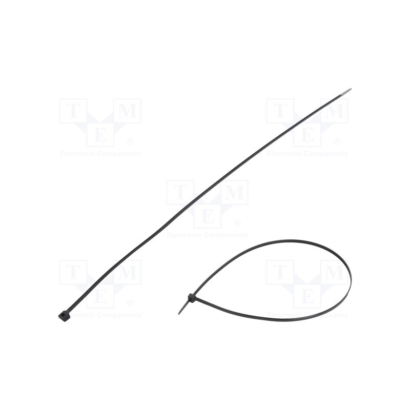 100 pcs x FIX&FASTEN - FIX-S-4.8X500/BK - Cable tie, L: 500mm, W: 4.8mm, polyamide, 222N, black, Ømax: 150mm