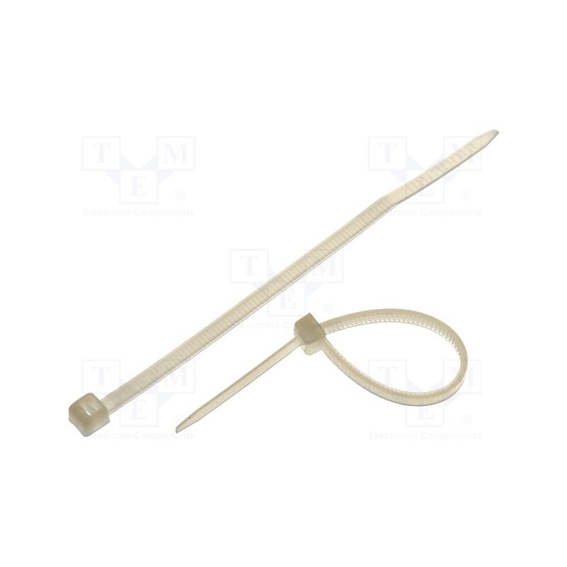 100 pcs x KSS WIRING - CV-080 - Cable tie, L: 80mm, W: 2.4mm, polyamide, 78.5N, natural, Ømax: 19mm