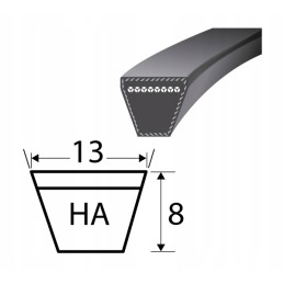 Yellow V-belt for c330 ha 1250 stomil sanok z