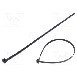 100 pcs x FIX&FASTEN - FIX-S-7.6X368/BK - Cable tie, L: 368mm, W: 7.6mm, polyamide, 533N, black, Ømax: 96mm