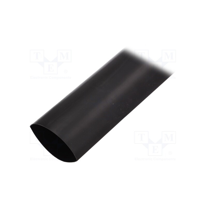 1 pcs x HELLERMANNTYTON - 323-10500 - Heat shrink sleeve, 3: 1, 50mm, L: 1m, black, Wall thick: 2.7mm