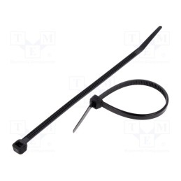 100 pcs x KSS WIRING - CV-160LW - Cable tie, L: 160mm, W: 4.8mm, polyamide, 215.5N, black, Ømax: 42mm