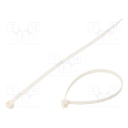 100 pcs x BM GROUP - BMB2048V0 - Cable tie, L: 200mm, W: 4.8mm, polyamide, 230N, white, Ømax: 49.5mm