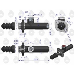Short brake master cylinder c 360 385 original ursus