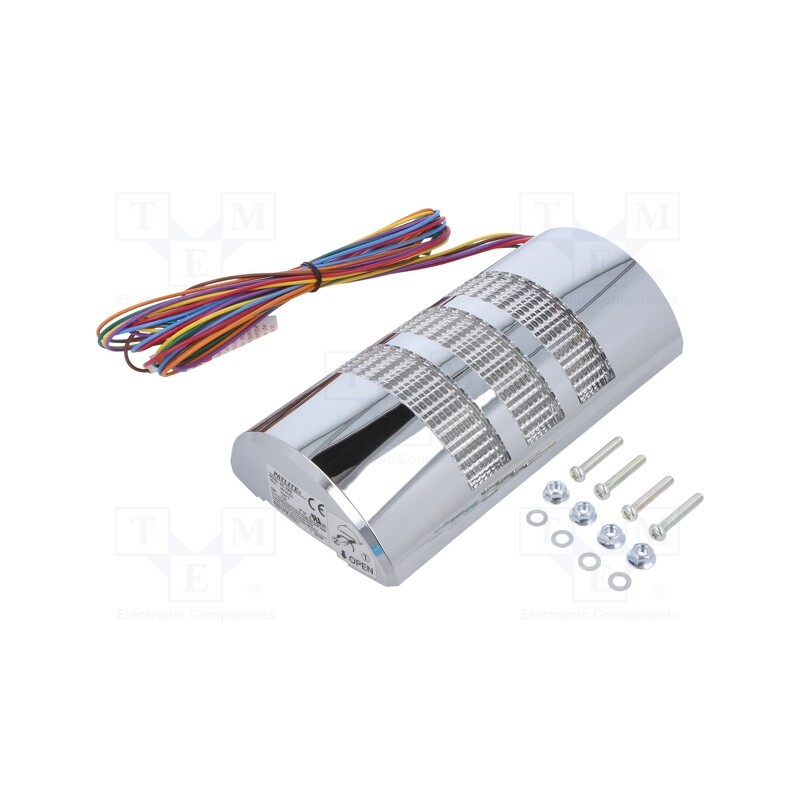 1 pcs x PATLITE - WE-302FB-RYG - Signaller: signalling column, LED, red/amber/green, 24VDC, 24VAC