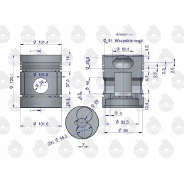 2x C 330 engine repair kit original Ursus