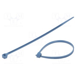 100 pcs x BM GROUP - BMBX1025 - Cable tie, with metal, L: 100mm, W: 2.5mm, polyamide, 80N, blue