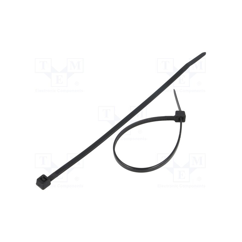 100 pcs x FIX&FASTEN - FIX-S-3.6X150/BK - Cable tie, L: 150mm, W: 3.6mm, polyamide, 177N, black, Ømax: 35mm