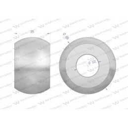 Ball of the lift arm, category 1, 22x56x35, Warynsk