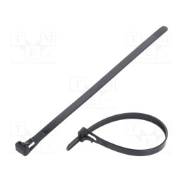 100 pcs x FIX&FASTEN - FIX-TR-7.6X200/BK - Cable tie, multi use, L: 200mm, W: 7.6mm, polyamide, 222N, black