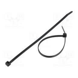 100 pcs x FIX&FASTEN - FIX-S-4.8X200T/BK - Cable tie, L: 200mm, W: 4.8mm, polyamide, 333N, black, Ømax: 50mm