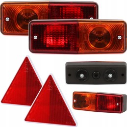 set of triangle rear combination lamps