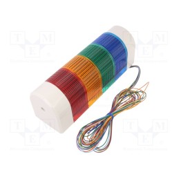 1 pcs x PATLITE - WME-402DFB-RYGB - Signaller: signalling column, LED, red/amber/green/blue, 24VDC