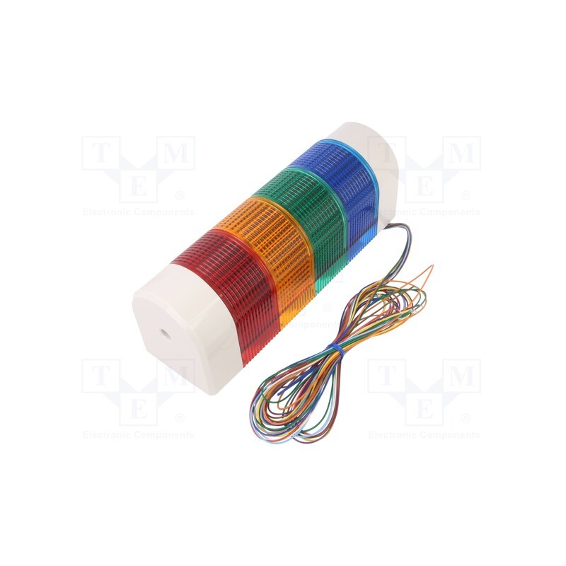 1 pcs x PATLITE - WME-402DFB-RYGB - Signaller: signalling column, LED, red/amber/green/blue, 24VDC
