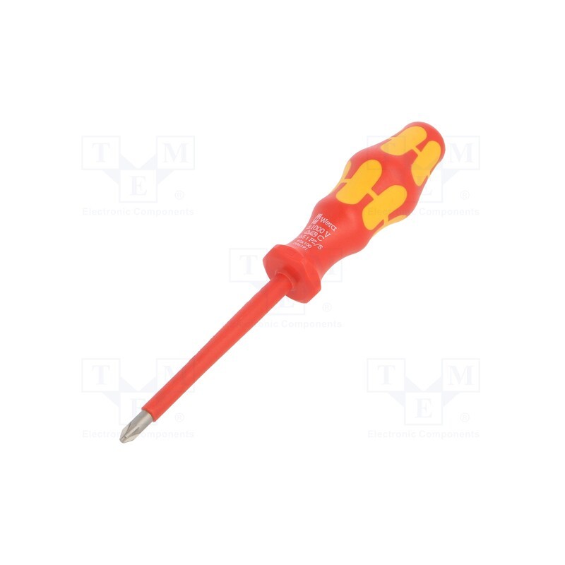 1 pcs x WERA - 5006191001 - Screwdriver, insulated, PlusMinus cross PZ-type, SL/PZ2, 1kVAC