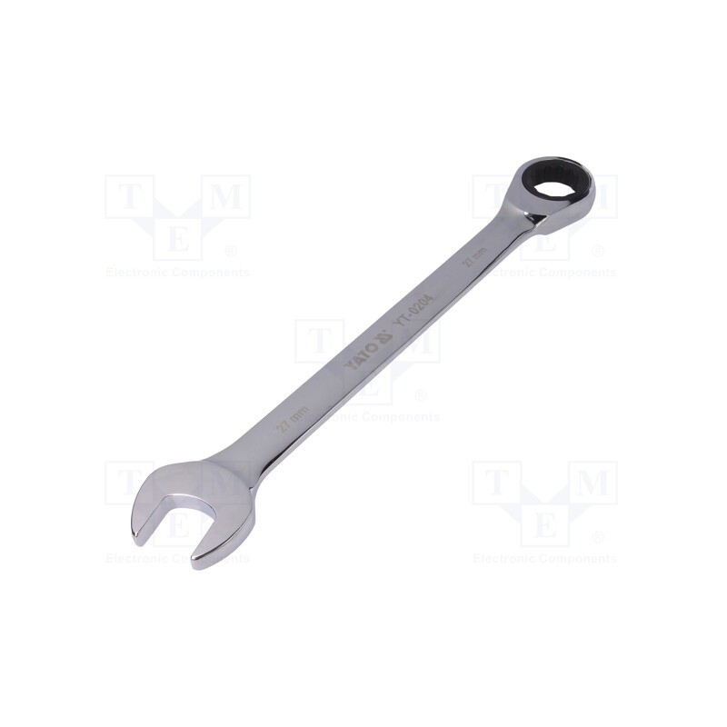 1 pcs x YATO - YT-0204 - Wrench, combination spanner,with ratchet, 27mm
