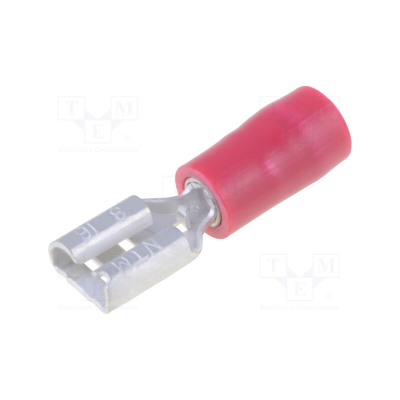 5 pcs x NICHIFU - TMDV 480809-F-RED - Terminal: flat, 4.8mm, 0.8mm, female, 0.75÷1.25mm2, crimped