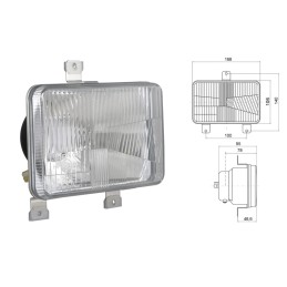H4 type reflector, holder spacing 100x140 re 2701