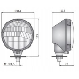 Front headlight fi161 Ursus R2 left in the housing