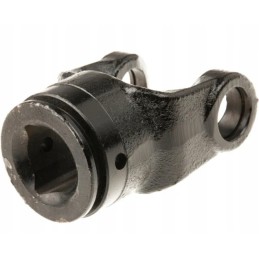 Fork on a profiled pipe with a spring ring