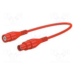 1 pcs x STu00c4UBLI - 67.9773-10022 - Test lead, BNC socket,BNC plug, Len: 1m, red, Z: 50Ω, brass