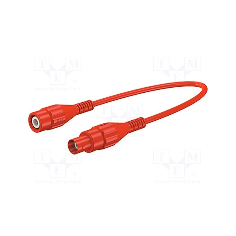 1 pcs x STu00c4UBLI - 67.9773-10022 - Test lead, BNC socket,BNC plug, Len: 1m, red, Z: 50Ω, brass