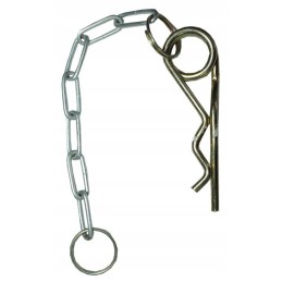 Clasp, pin, plug, diameter 5mm, with chain