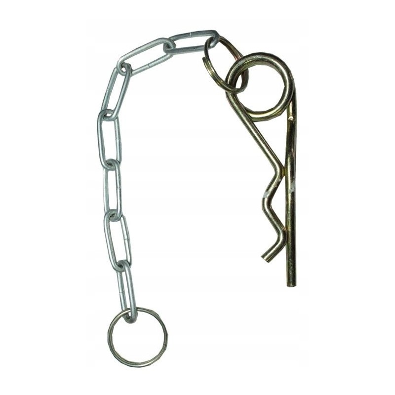 Clasp, pin, plug, diameter 5mm, with chain