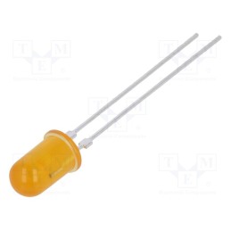 1 pcs x BROADCOM (AVAGO) - HLMP-3650 - LED, 5mm, yellow, 2.2mcd, 60°, Front: convex, 5V, No.of term: 2