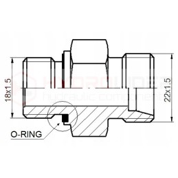 Straight connection ed bb m18x1 5 m22x1 5 hydrolider