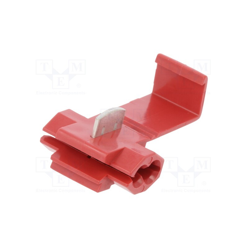 5 pcs x NICHIFU - PT W-09S-RED - Quick splice, PT/451, IDC, 0.5÷0.9mm2, 20AWG÷18AWG, for cable, red