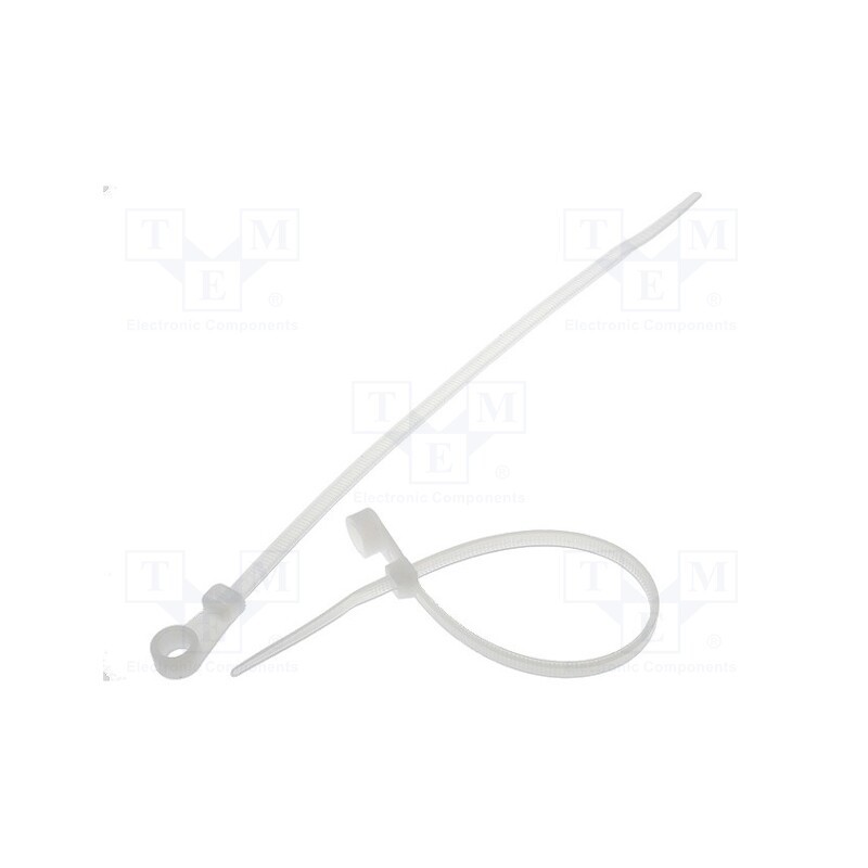 100 pcs x KSS WIRING - TCV-155 - Cable tie, with a hole for screw mounting, L: 171.5mm, W: 3.7mm