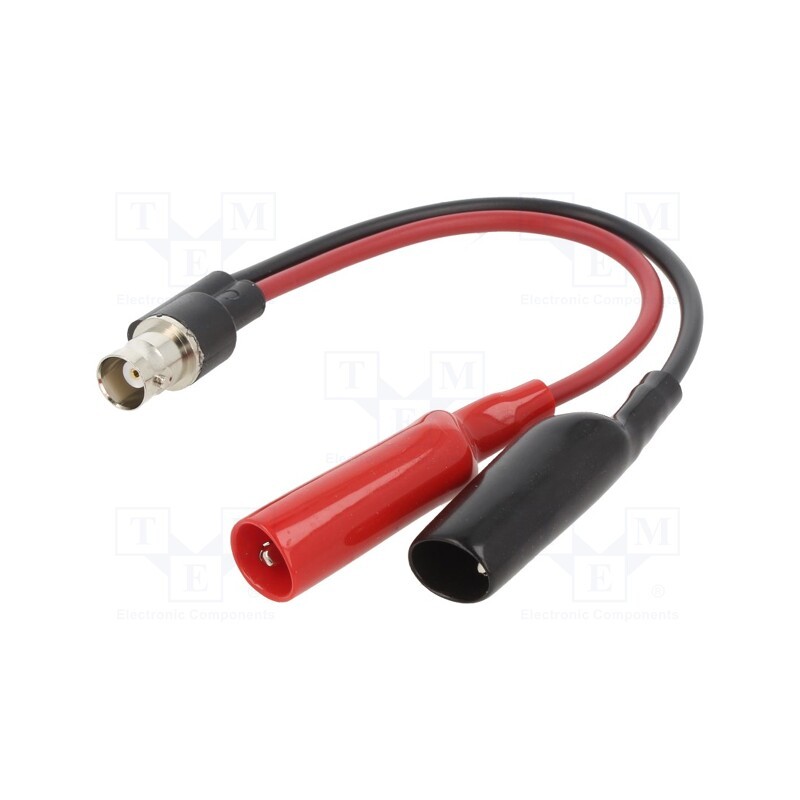 1 pcs x POMONA - 2630 - Test lead, BNC socket,aligator clip x2, Urated: 150V, Len: 0.127m