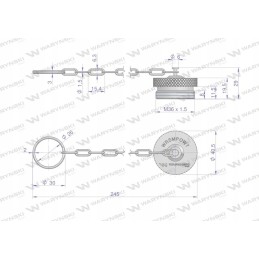 Aluminum cover, plug, plug with external thread