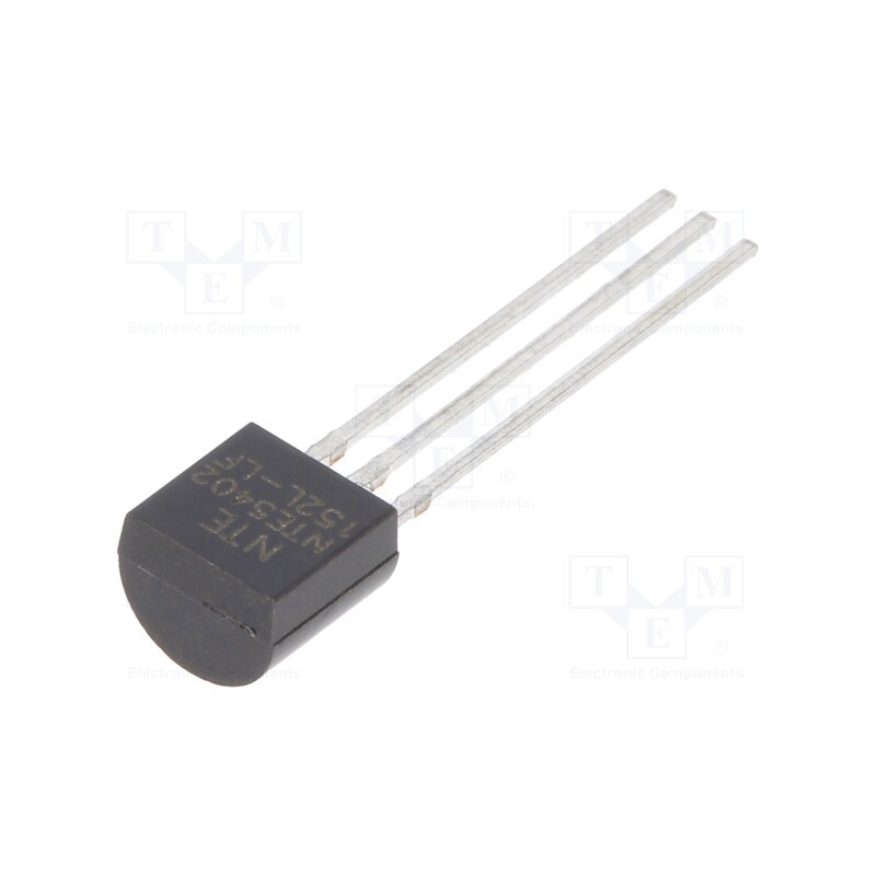 1 pcs x NTE Electronics - NTE5402 - Thyristor, 100V, Ifmax: 0.8A, Igt: 0.2mA, TO92, THT, Ifsm: 8A