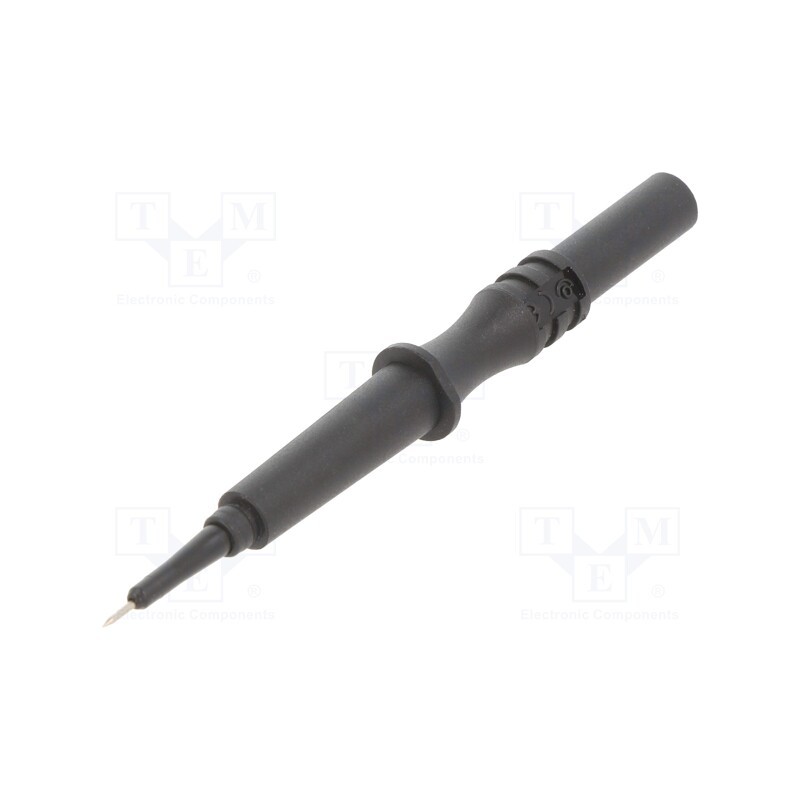 1 pcs x POMONA - 72923-0 - Test probe, 1A, 600V, black, Tip diameter: 2mm, Socket size: 2mm