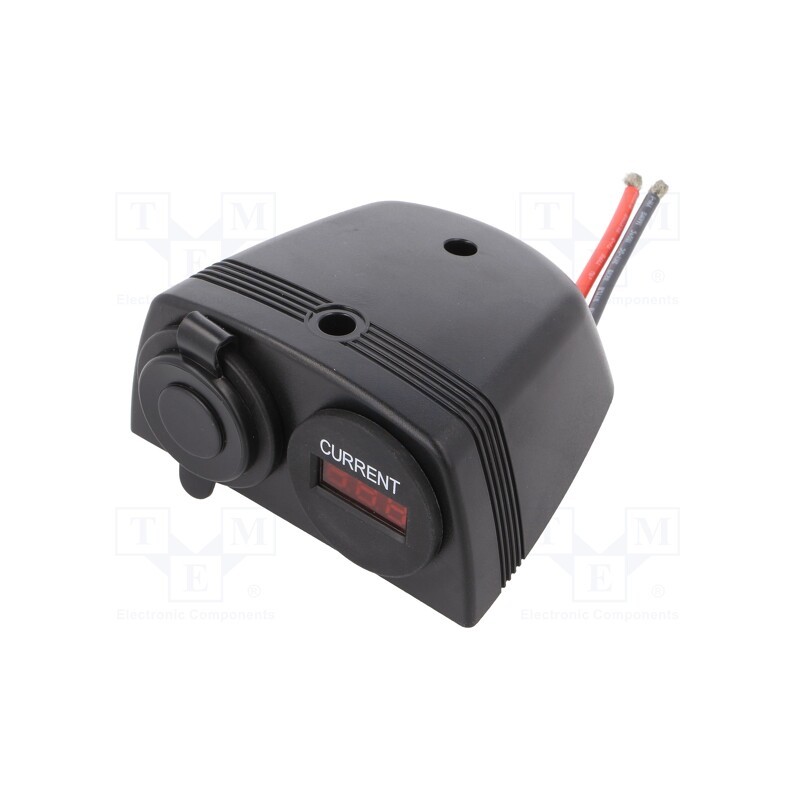 1 pcs x SCI - A13-144DA251BHD-BB3 - Ammeter, 0÷20A, on panel,screw, LED, Usup: 7÷33VDC, Uin: 7÷33VDC