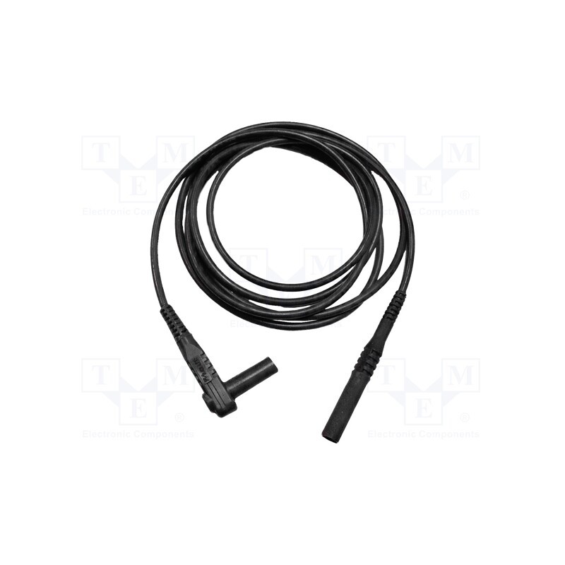 1 pcs x MUELLER ELECTRIC - BU-6162-M-72-0 - Test lead, 20A, banana plug 4mm,angular banana plug 4mm, black