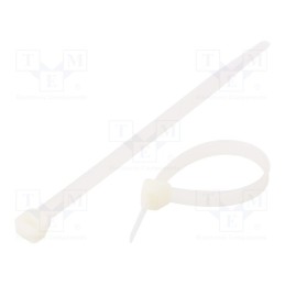 100 pcs x BM GROUP - BMB1576 - Cable tie, L: 150mm, W: 7.6mm, polyamide, 550N, natural, Ømax: 24mm