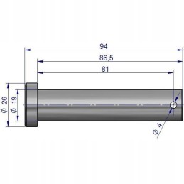 Upper bracket pin 893561m1 mf3 mf4