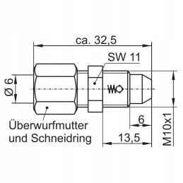 Non-return valve m10x1 6 mm bekamax mx f