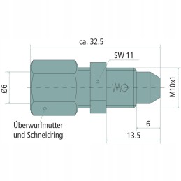 Non-return valve m10x1 6 mm bekamax mx f