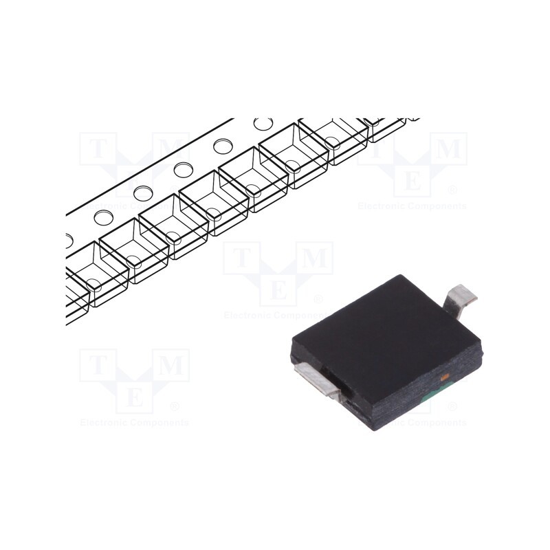 1 pcs x ams OSRAM - BPW 34 FSR - Photodiode, DIL, SMD, 950nm, 780÷1100nm, 60°, 2nA, black, 150mW