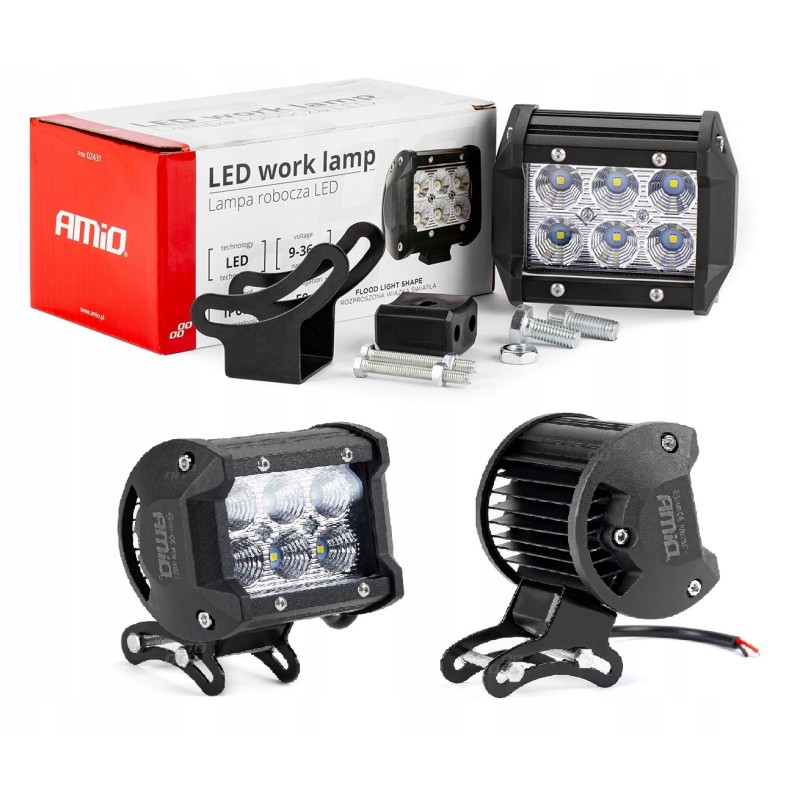 Halogen work lamp 6 LED searchlight 12 24v 1400lm