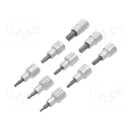 1 set x STANLEY - 1-89-098 - Wrenches set, Torx® socket,socket spanner, Mounting: 1/2', 9pcs.