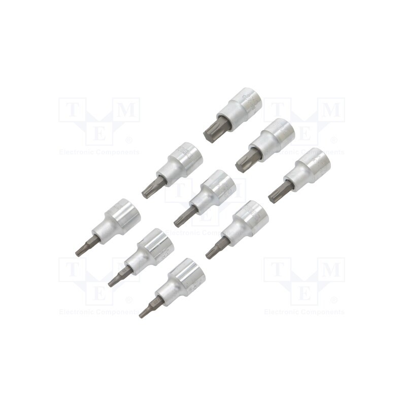 1 set x STANLEY - 1-89-098 - Wrenches set, Torx® socket,socket spanner, Mounting: 1/2', 9pcs.