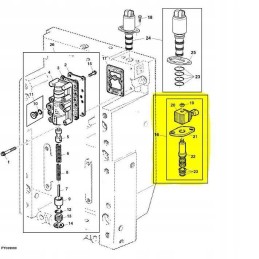Half gear solenoid valve john deere 5000 re177539