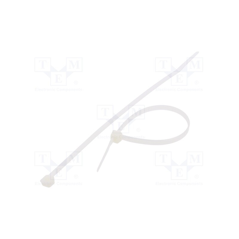 100 pcs x FIX&FASTEN - FIX-S-4.8X180/N - Cable tie, L: 180mm, W: 4.8mm, polyamide, 222N, natural, Ømax: 42mm