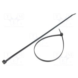 100 pcs x FIX&FASTEN - FIX-S-4.8X280S/BK - Cable tie, L: 280mm, W: 4.8mm, polyamide, 222N, black, Ømax: 76mm