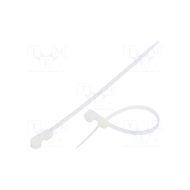 100 pcs x FIX&FASTEN - FIX-M-2.5X112/N - Cable tie, with a hole for screw mounting, L: 112mm, W: 2.5mm